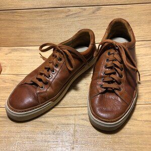 Allen Edmonds men cognac leather sneakers, style Port Washington 1922, 10.5